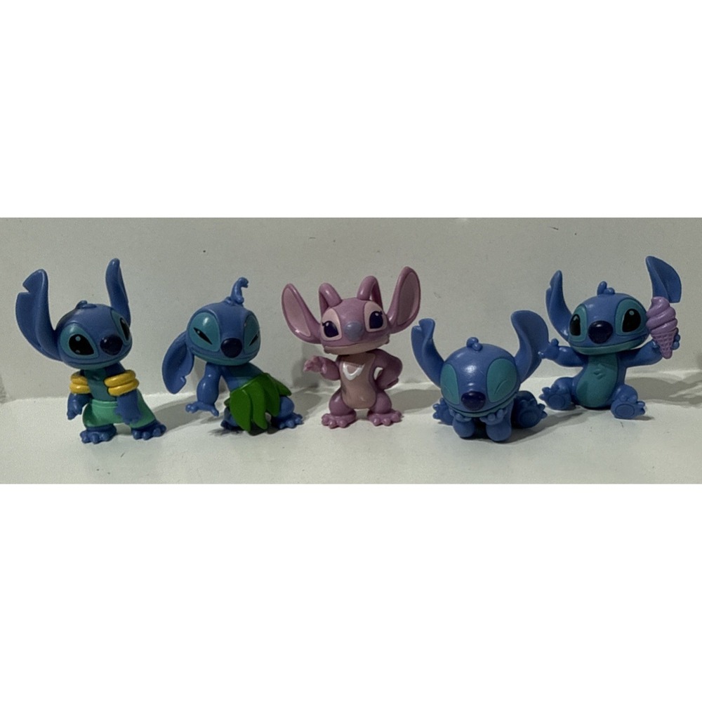 Disney LILO & Stitch Angel 2.5" Collectible PVC‎ Figure LOT 5pcs Just Play Toys